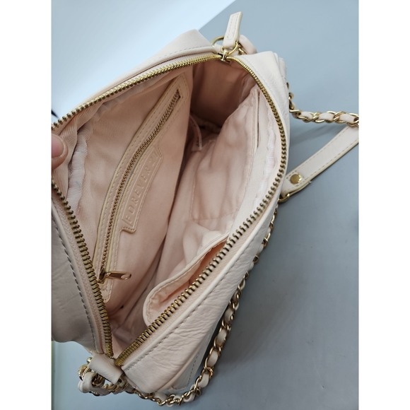 Forever 21 Blush Pink Quilted Faux Leather Shoulder Purse Gold Tone Hardware - Picture 11 of 13